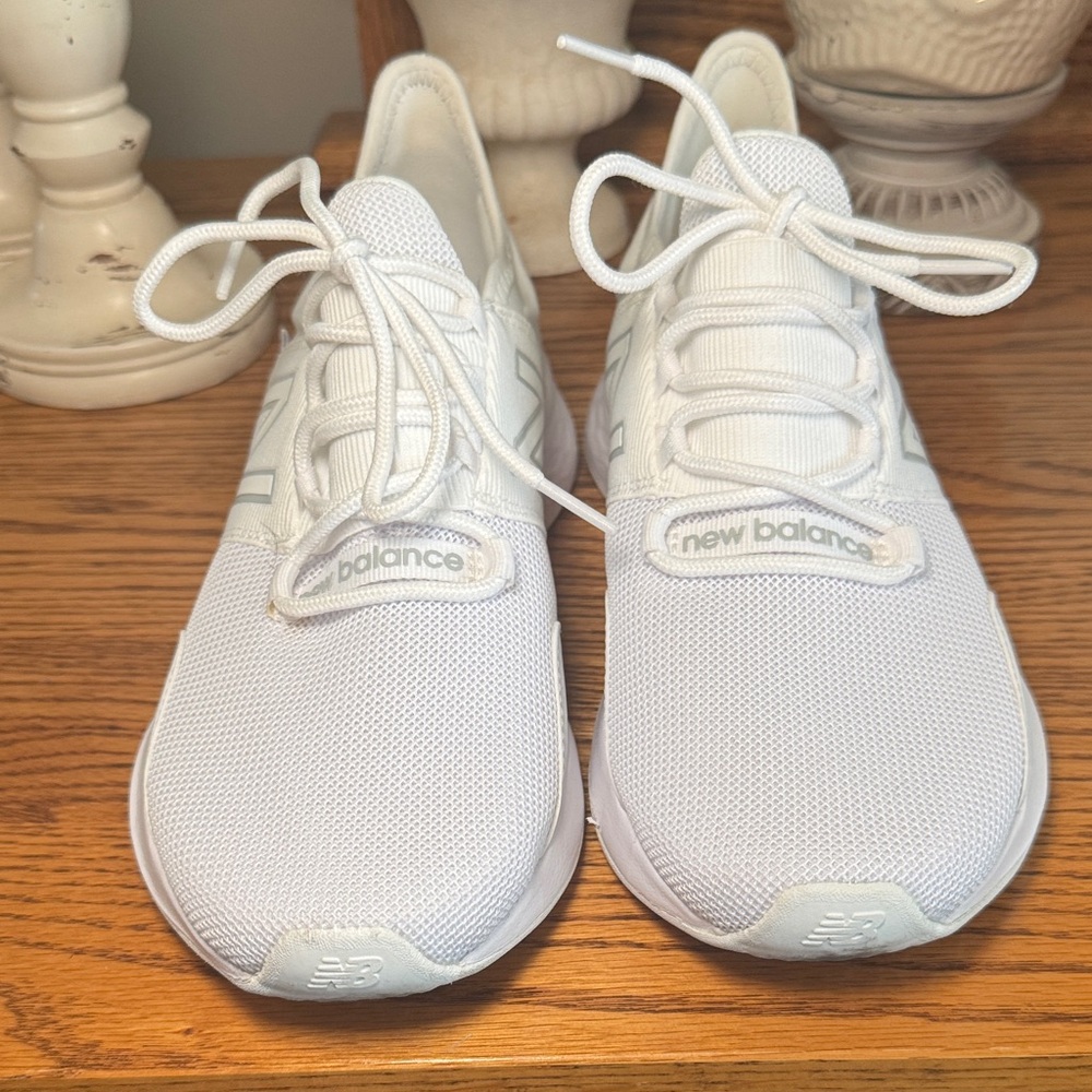 New Balance All-White Slip-On Fresh Foam Sneakers - Picture 4 of 5